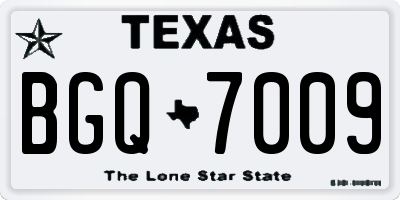 TX license plate BGQ7009