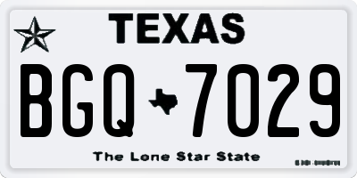 TX license plate BGQ7029