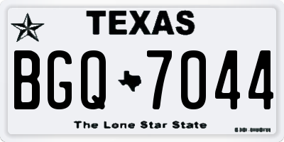 TX license plate BGQ7044