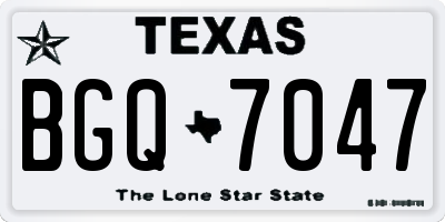 TX license plate BGQ7047