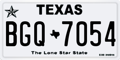 TX license plate BGQ7054