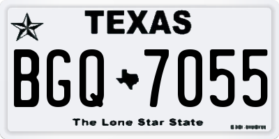 TX license plate BGQ7055