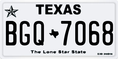 TX license plate BGQ7068