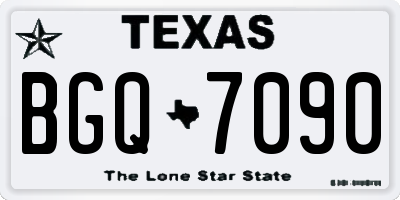 TX license plate BGQ7090