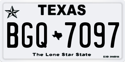 TX license plate BGQ7097