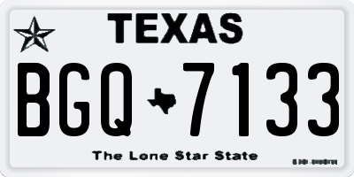 TX license plate BGQ7133