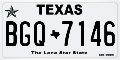 TX license plate BGQ7146