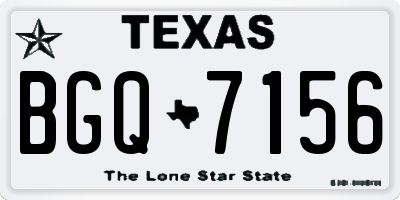 TX license plate BGQ7156