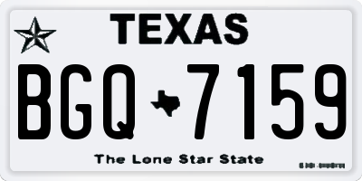TX license plate BGQ7159