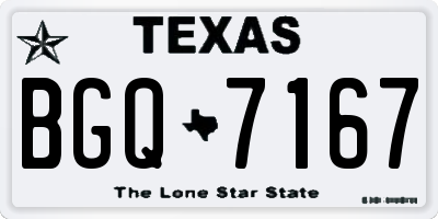 TX license plate BGQ7167