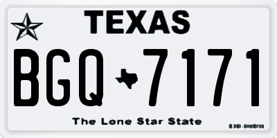 TX license plate BGQ7171