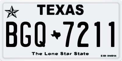 TX license plate BGQ7211