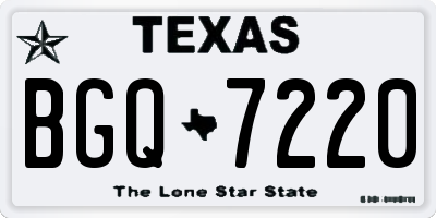 TX license plate BGQ7220