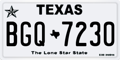 TX license plate BGQ7230