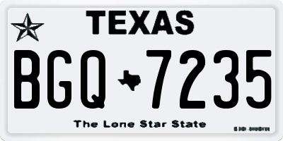 TX license plate BGQ7235