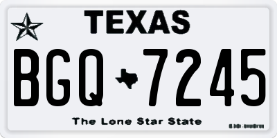 TX license plate BGQ7245