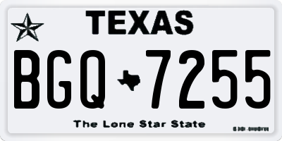 TX license plate BGQ7255