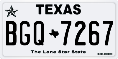 TX license plate BGQ7267