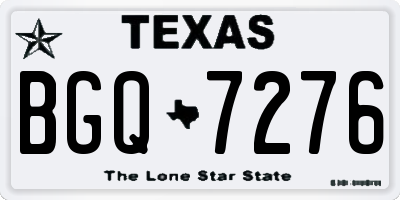 TX license plate BGQ7276