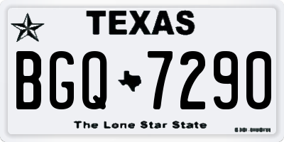 TX license plate BGQ7290
