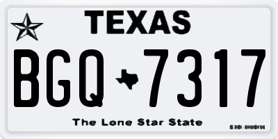 TX license plate BGQ7317