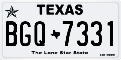 TX license plate BGQ7331