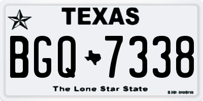 TX license plate BGQ7338