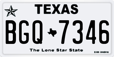 TX license plate BGQ7346