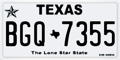 TX license plate BGQ7355