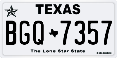 TX license plate BGQ7357