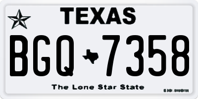 TX license plate BGQ7358