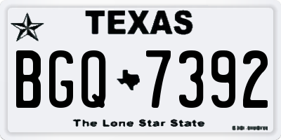 TX license plate BGQ7392