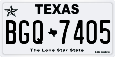 TX license plate BGQ7405
