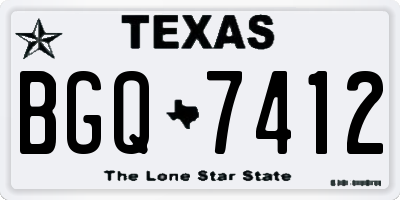 TX license plate BGQ7412