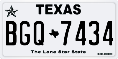 TX license plate BGQ7434