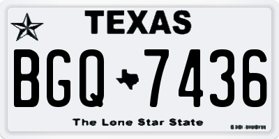 TX license plate BGQ7436