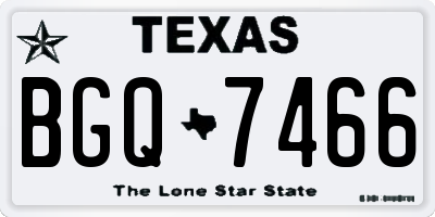 TX license plate BGQ7466