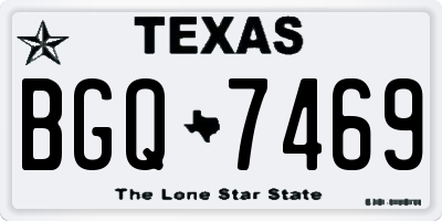 TX license plate BGQ7469