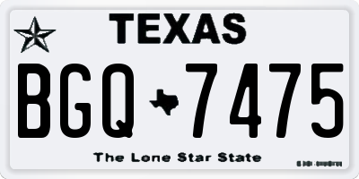 TX license plate BGQ7475