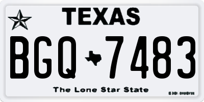 TX license plate BGQ7483