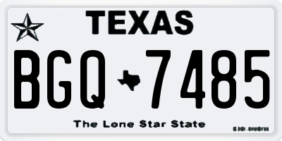 TX license plate BGQ7485