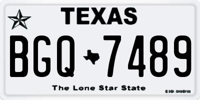 TX license plate BGQ7489