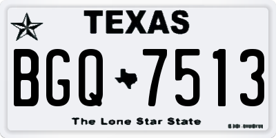 TX license plate BGQ7513