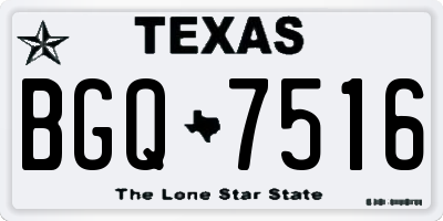 TX license plate BGQ7516