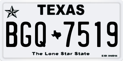TX license plate BGQ7519