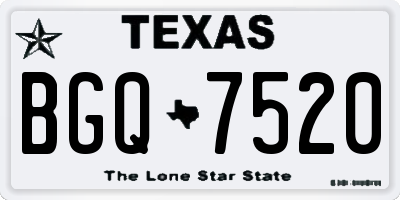 TX license plate BGQ7520