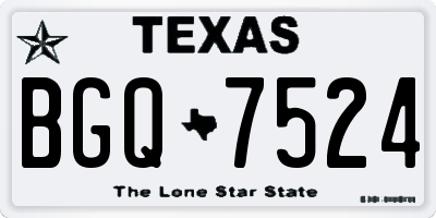 TX license plate BGQ7524