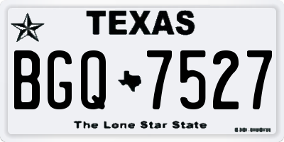 TX license plate BGQ7527