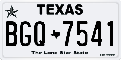 TX license plate BGQ7541