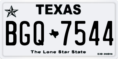 TX license plate BGQ7544